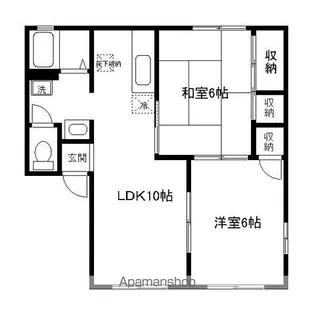 アマーレ【102号室号室】の間取り