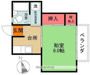 ソレイユ吹谷【202号室】の間取り