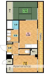 グランエクセル高師浜【102号室】の間取り