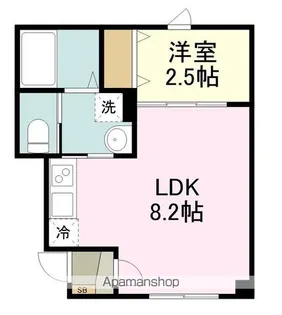 メゾン・ド・ミーゼ【1階】の間取り