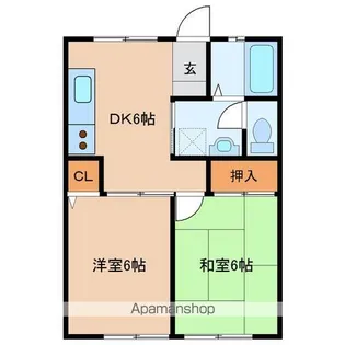 宮城県仙台市太白区柳生2丁目【アパート】の間取り