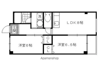 コーポラス伏見【3階】の間取り