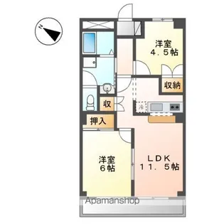 ロイヤルヒルズ【6階】の間取り