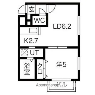 カハラ澄川【2階】の間取り