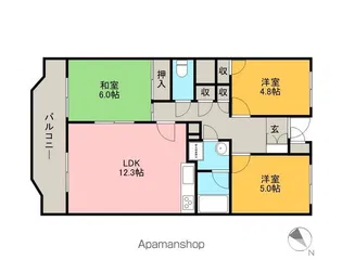 ルモンドヒル上尾【5階】の間取り