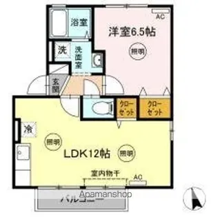 ボヌールY【2階】の間取り