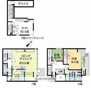 ARTEMIS MINAMI AZABU【7階】の間取り