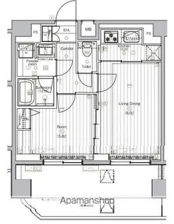 東京都新宿区北新宿4丁目【マンション】の間取り