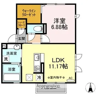 シャルムメゾンA棟【1階】の間取り