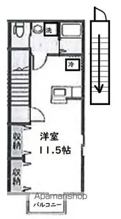 サニープレイス八幡【203号室】の間取り