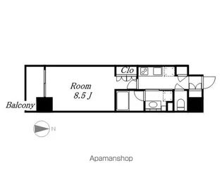 OKBアヴェニール菊井町【8階】の間取り