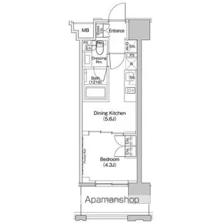 ザ・パークハビオ上北沢【12階】の間取り