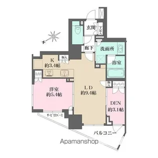 ザ・パークハウス小石川春日【11階】の間取り
