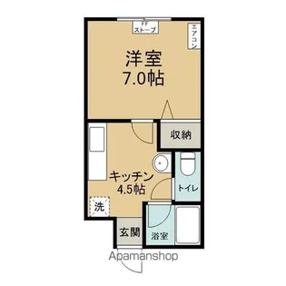 メゾンウエスト【204号室】の間取り