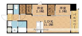 セレニテフラン梅田【9階】の間取り