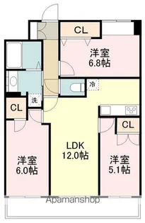 プライムアーバン仙台五橋【3階】の間取り