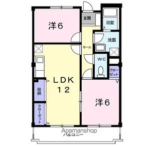 サンファイブ河畑【302号室】の間取り