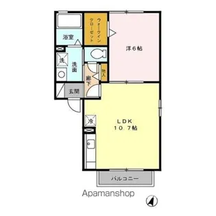 フローラ武蔵ヶ丘【2階】の間取り