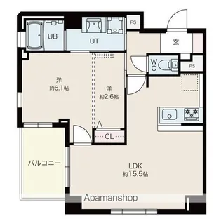 ブルーノ北畠【3階】の間取り
