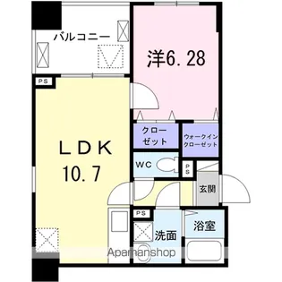 フィールド-V築地【5階】の間取り