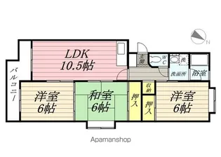 ボラブール西長住【4階】の間取り