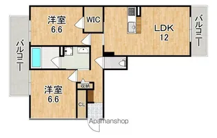 シャーメゾン京終【2階】の間取り