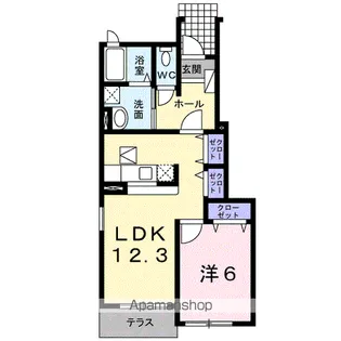 プロムナード里Ⅰ【1階】の間取り