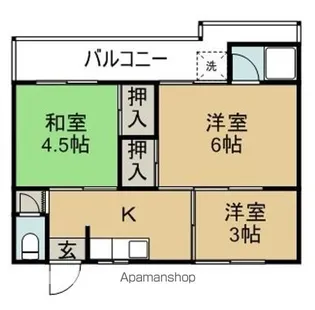 武市荘【12号室】の間取り