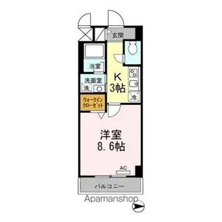 1Kの間取り画像