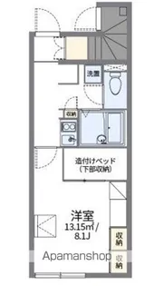 レオパレス小見川【1階】の間取り