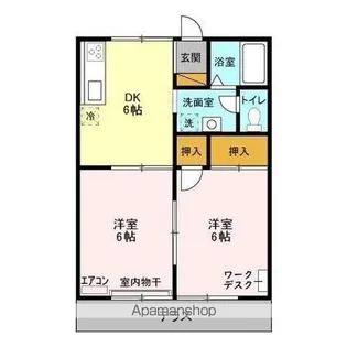 カサベルデ大日【1階】の間取り