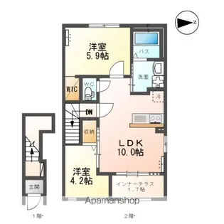 ウッドソレル【2階】の間取り