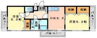 マリべール伊予【1階】の間取り