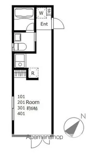 COCO IS Ⅱ【201号室】の間取り