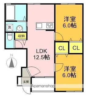 ドリームフォレスト北島【1階】の間取り