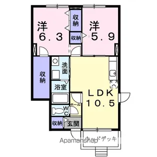 WILL LAND【1階】の間取り