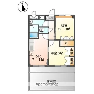 グリーンヒルズ曙【1階】の間取り