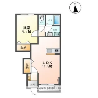 ロイヤルハイツ参番館【1階】の間取り