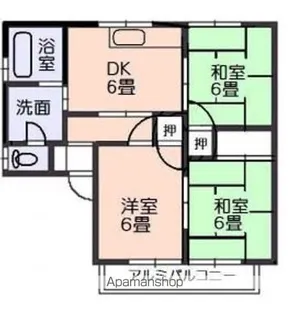 フレグランス乃万【1階】の間取り