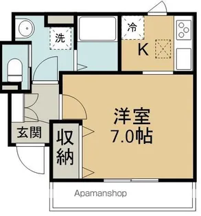コンフォート霞ヶ関【1階】の間取り