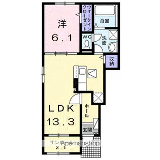 プルミエール手屋Ⅳ【1階】の間取り