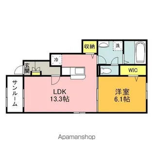 ロータス田川3【1階】の間取り