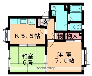 メゾンドヴェールⅠ【105号室】の間取り