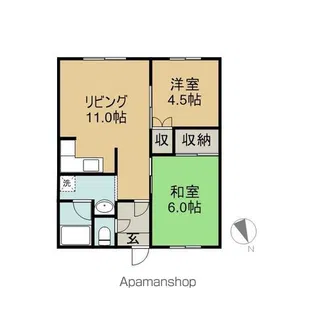 メゾンドヴィル新町【302号室】の間取り