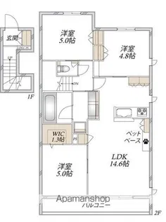 ピノコート【2階】の間取り