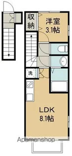 ラクラス福田町【2階】の間取り