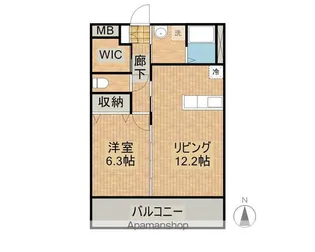 ルーナトレノーヴェ【2階】の間取り