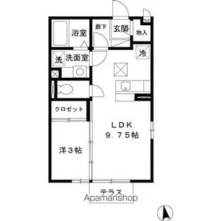 アイリス【103号室】の間取り