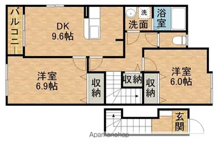 ヒバリーヒルズ【2階】の間取り
