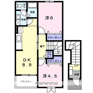 アン・フルール【2階】の間取り